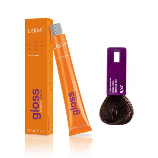 Lakme Крем-краска Gloss, 5/60 Светло-каштановый коричневый, 60 мл купить - 0