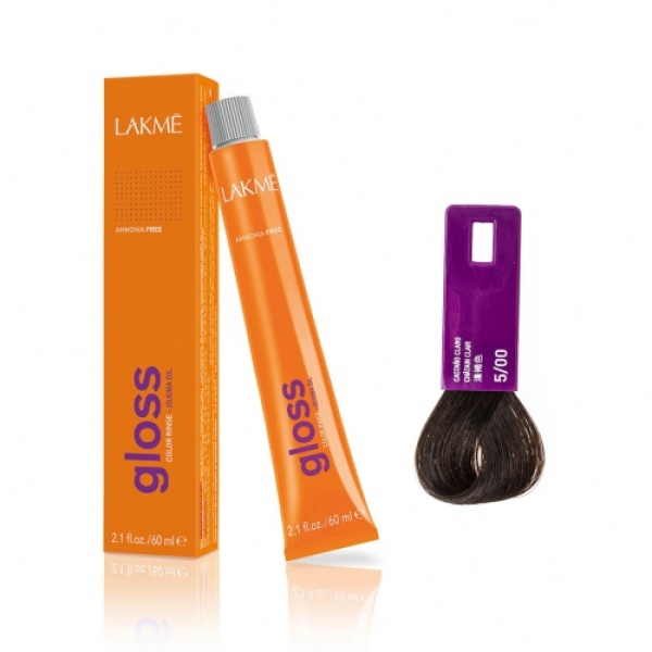 Lakme Крем-краска Gloss, 5/00 Светло-каштановый, 60 мл купить - 0