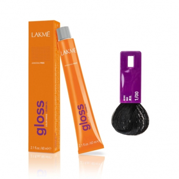 Lakme Крем-краска Gloss, 1/00 Черный, 60 мл купить - 0