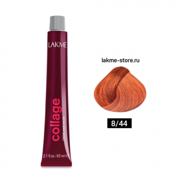 Lakme Крем-краска Collage, 8/44 Блондин медный яркий, 60 мл купить - 0