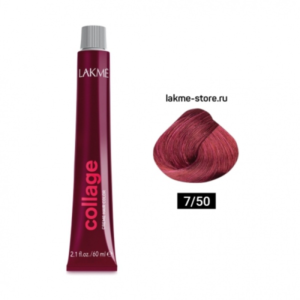 Lakme Крем-краска Collage, 7/50 Средний блондин махагоновый, 60 мл купить - 0