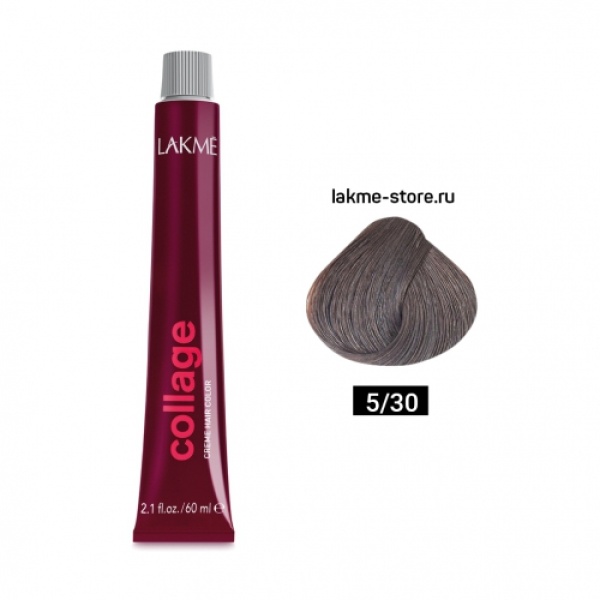 Lakme Крем-краска Collage, 5/30 Светлый шатен золотистый, 60 мл купить - 0