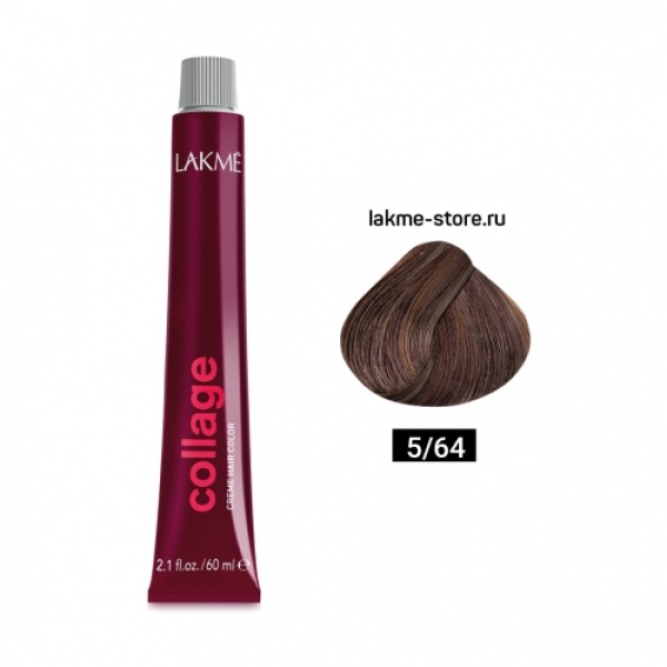 Lakme Крем-краска Collage, 5/64 Светлый шатен коричнево-медный, 60 мл купить - 0