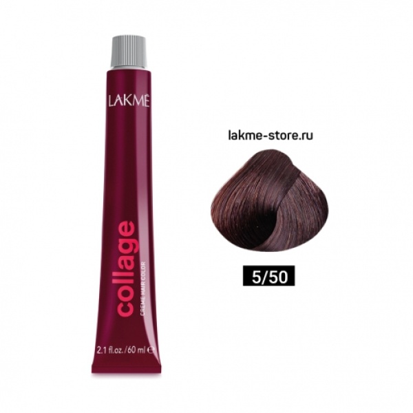 Lakme Крем-краска Collage, 5/50 Светлый шатен махагоновый, 60 мл купить - 0