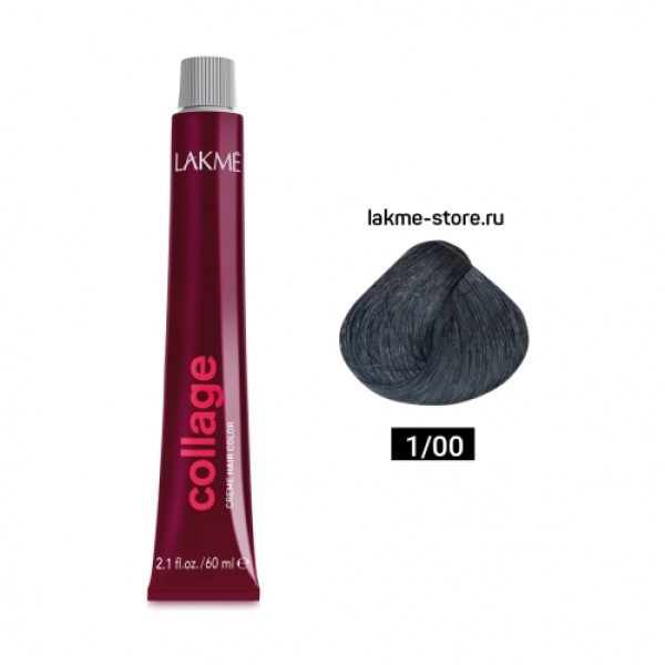 Lakme Крем-краска Collage, 1/70 Иссине-черный, 60 мл купить - 0