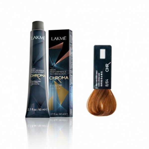 Lakme Крем-краска Chroma, 8/64 Блондин коричнево-медный, 60 мл купить - 0
