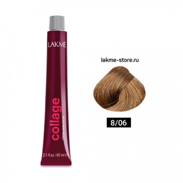 Lakme Крем-краска Collage, 8/06 Светлый блондин теплый, 60 мл купить - 0