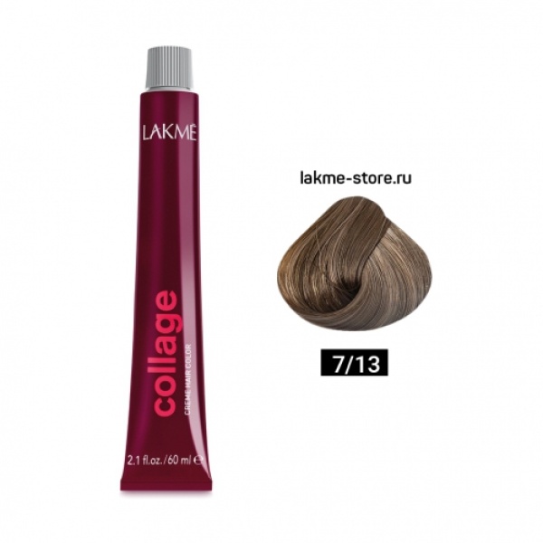 Lakme Крем-краска Collage, 7/13 Средний блондин бежевый, 60 мл купить - 0