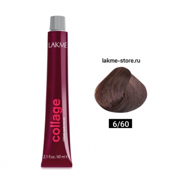 Lakme Крем-краска Collage, 6/60 Темный блондин коричневый, 60 мл купить - 0