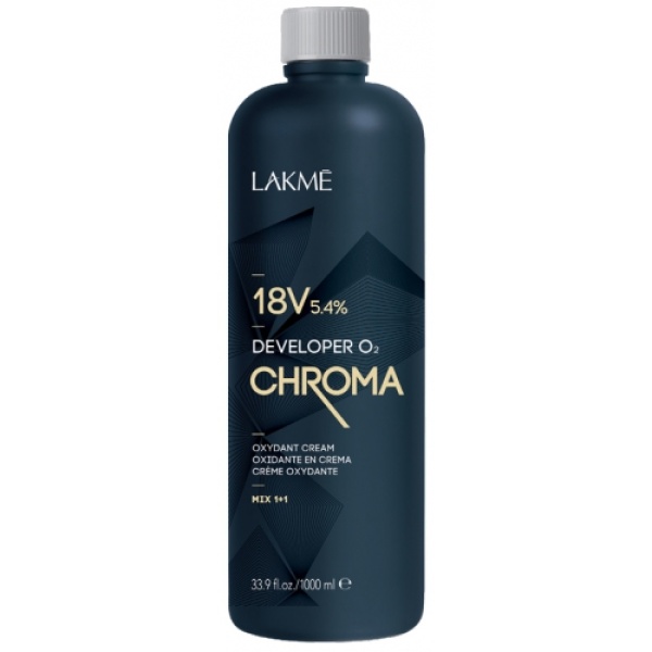 Lakme Стабилизированный крем-окислитель Chroma Developer, 18V (5,4%), 1000 мл купить - 0