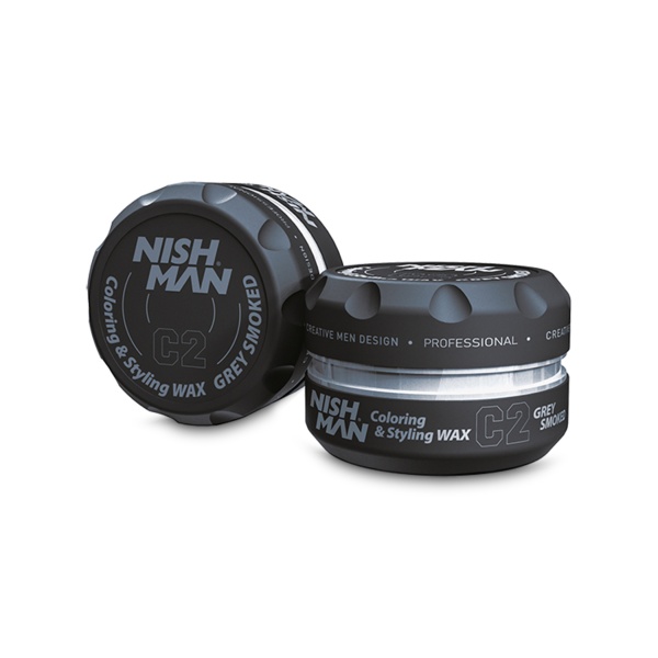 Nishman Цветной крем-воск для волос Hair Premium Coloring Wax, C2 Grey Smoked, 100 мл купить - 0