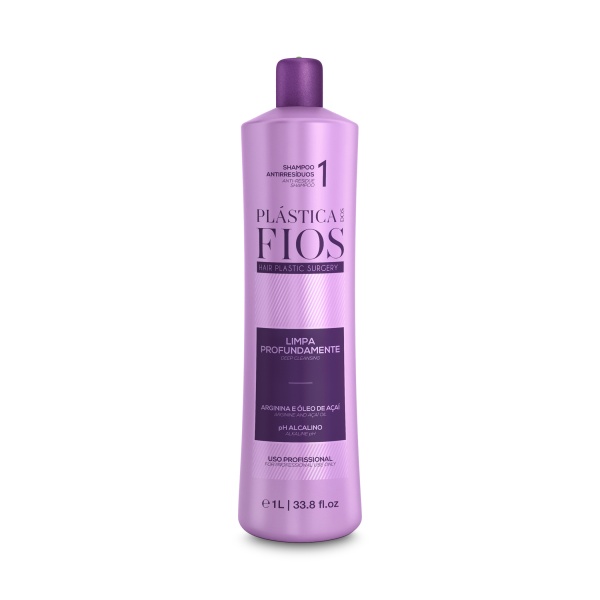 Cadiveu Professional Шампунь глубокой очистки для кератинового выпрямления Plastica dos Fios Anti-Residue Shampoo, 1000 мл купить - 0