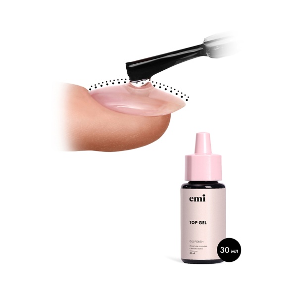 E.Mi Топ для гель-лака E.MiLac Top gel, 30 мл купить - 0