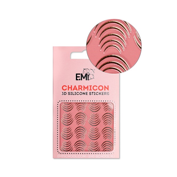 E.Mi Силиконовые стикеры Charmicon 3D Silicone Stickers, №115 Лунулы золото купить - 0
