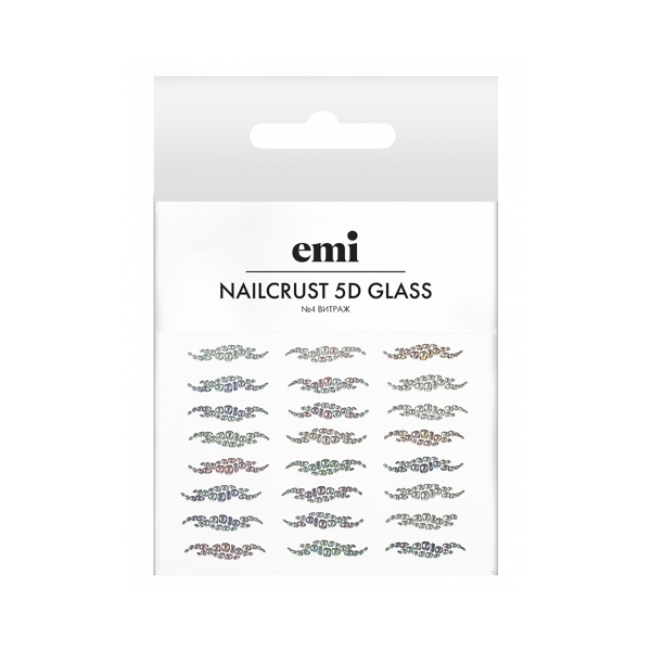 E.Mi Слайдер-дизайн Nailcrust 5D Glass, №4 Витраж купить - 0