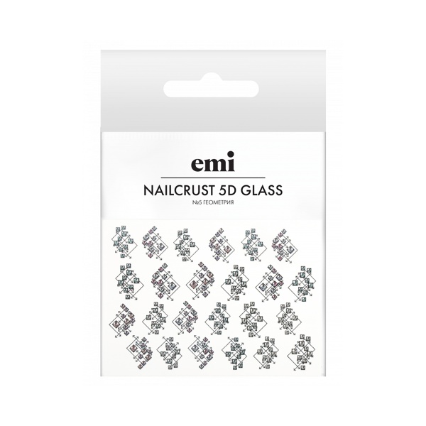 E.Mi Слайдер-дизайн Nailcrust 5D Glass, №5 Геометрия купить - 0