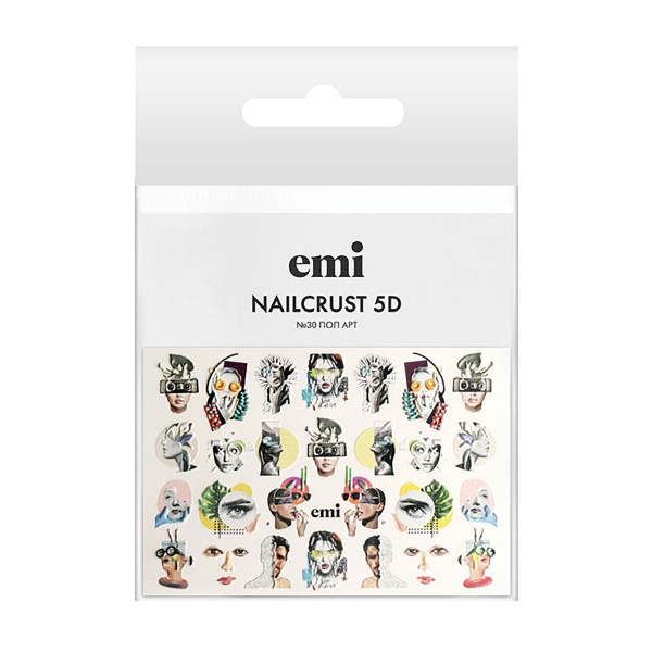 E.Mi Слайдер-дизайн Nailcrust 5D, №30 Поп-арт купить - 0