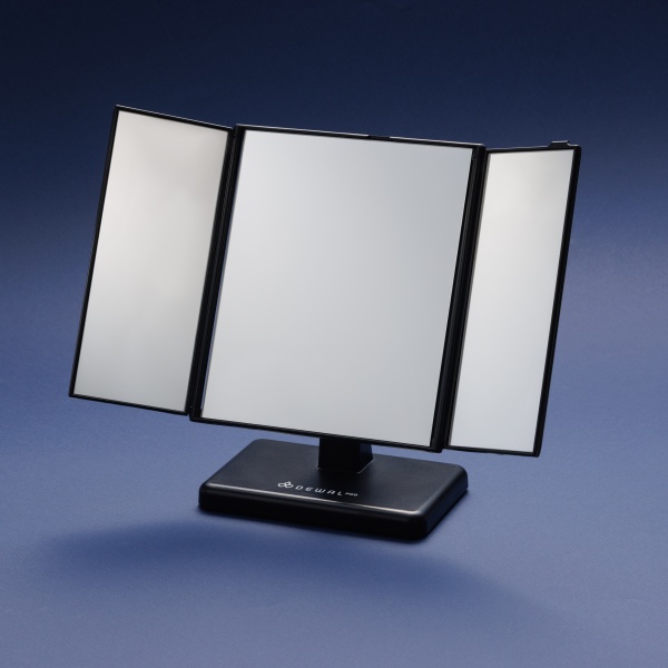 Dewal Pro Зеркало настольное складное трехстворчатое, цвет черный купить - 1