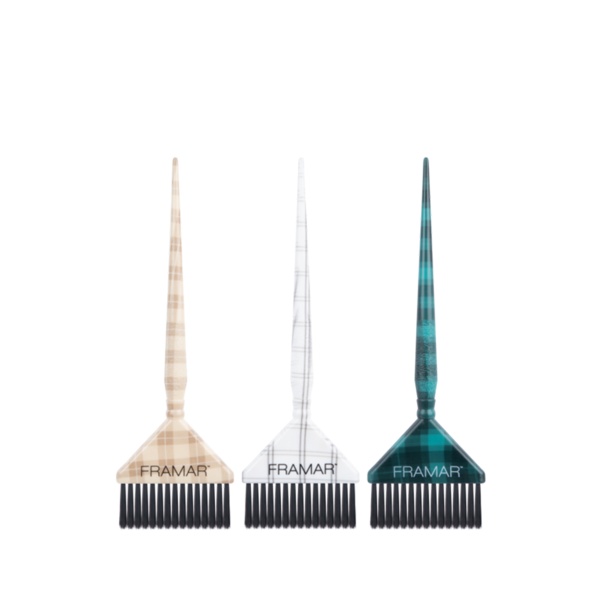 Framar Широкие кисти для окрашивания «Plaid Hair Day» Big Daddy Brush Set Plaid Hair Day, 3 шт купить - 0