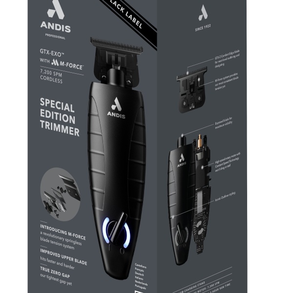Andis Триммер для стрижки волос BLACK LABEL GTX-EXO® M-FORCE™ SPECIAL-EDITION CORDLESS LI TRIMMER купить - 0