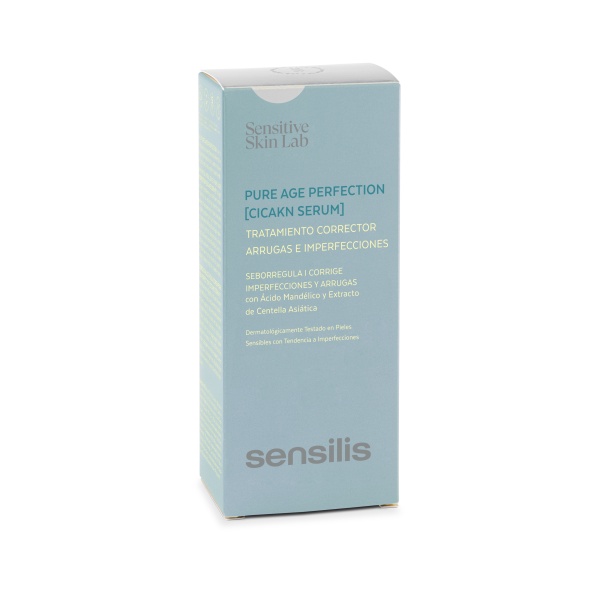 Sensilis Антивозрастная себорегулирующая сыворотка от морщин Pure Age Perfection [Cicakn Serum] Blemishes and Wrinkles Corrective Treatment, 30 мл купить - 0