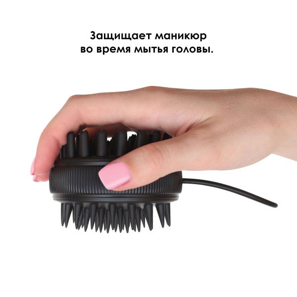 Nina Jay Двухсторонняя расческа для мытья волос и массажа кожи головы и тела, черная купить - 2