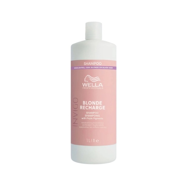 Wella Professionals Шампунь-нейтрализатор для холодных светлых оттенков Invigo Blonde Recharge Cool, 1000 мл купить - 0