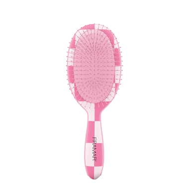 Framar Распутывающая щетка для волос В розовую клетку Detangle Brush - Checked Out Pink купить