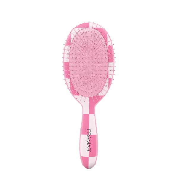 Framar Распутывающая щетка для волос В розовую клетку Detangle Brush - Checked Out Pink купить - 0