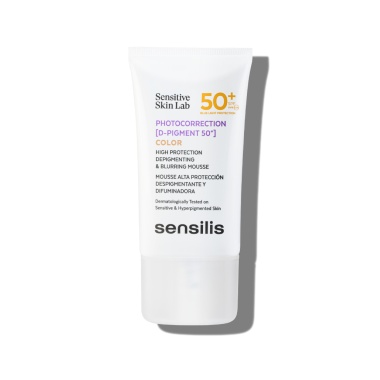 Sensilis Тонирующий мусс SPF 50+ для кожи склонной к гиперпигментации Photocorrection [D-Pigment 50+] High Protection Depigmenting and Blurring Mousse, 40 мл купить
