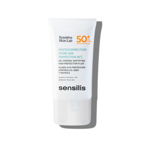 Sensilis Матирующий флюид SPF 50+ для чувствительной и жирной кожи Photocorrection [Pure Age Perfection 50] Oil Control Mattifying High Protection Fluid, 40 мл купить - 0