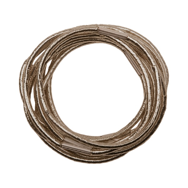 Dewal Pro Резинки для волос, блестящие, коричневые, midi, 10 шт/уп купить - 0