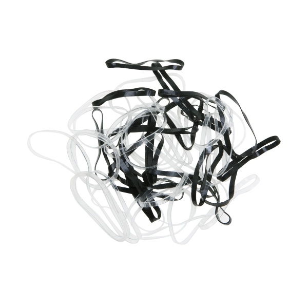 Dewal Pro Резинки для волос, силиконовые, черн./белые, midi, 50 шт/уп купить - 0