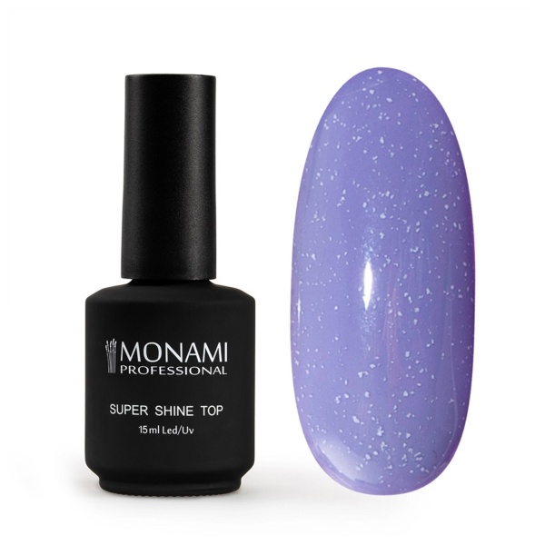 Monami Топ для гель-лака без липкого слоя Супер блеск Super Shine Top S, Marble White, 15 мл купить - 0