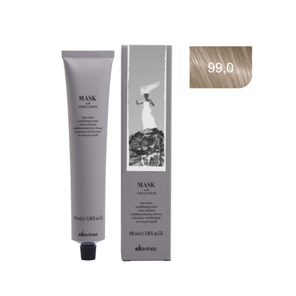 Davines Перманентный краситель Mask with vibrachrom, 99,0 интенсивный очень светлый блонд, 100 мл купить - 0
