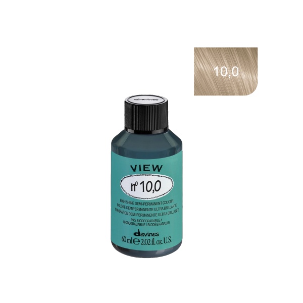 Davines Демиперманентный краситель View, 10,0 самый светлый блонд, 60 мл купить - 0