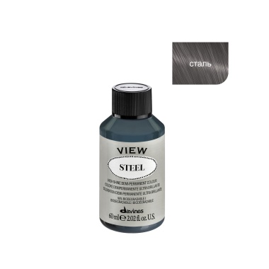 Davines Демиперманентный краситель View, Steel сталь, 60 мл купить