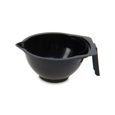 Dewal Pro Чаша для краски с ручкой, носиком и расческой на бортике и с резинкой на дне, черная, 300 мл купить