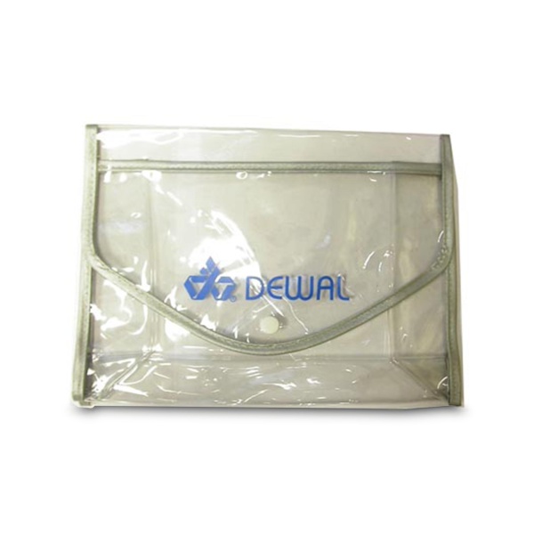 Dewal Pro Косметичка, полимерный материал, прозрачно-серая на кнопке, 22 х 8 х 16 см купить - 0