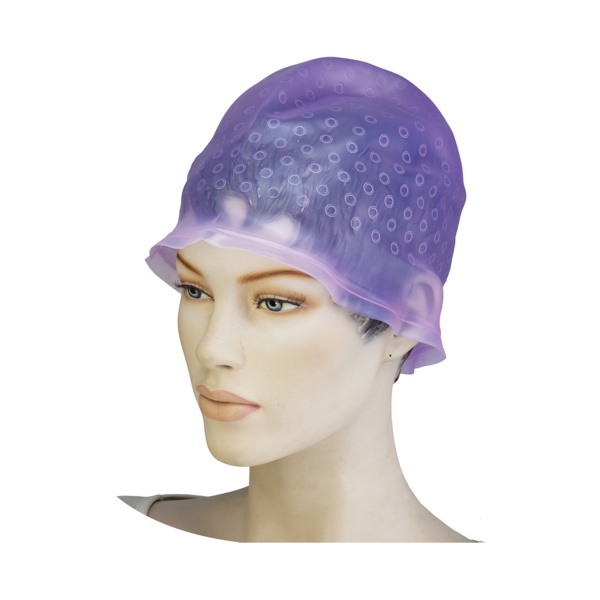 Dewal Pro Шапочка для мелирования с крючком, силикон, фиолетовая купить - 0