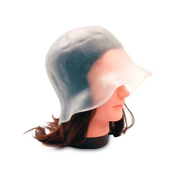 Dewal Pro Шапочка для мелирования с крючком, силикон, белая купить - 0