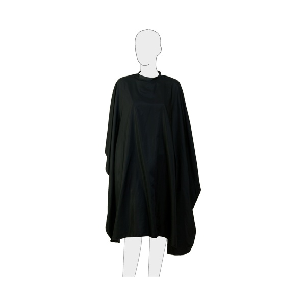 Dewal Pro Пеньюар для стрижки Классика, полиэстер, черный, на крючках, 130 x 148 см купить - 0