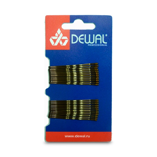 Dewal Pro Невидимки коричневые, волна 50 мм, на блистере, 24 шт купить - 0