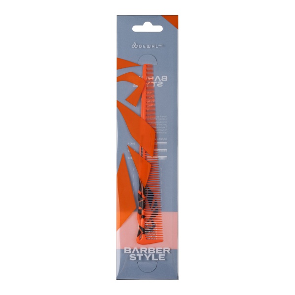 Dewal Pro Расческа для стрижки BARBER STYLE, комбинированная, 19 см купить - 3
