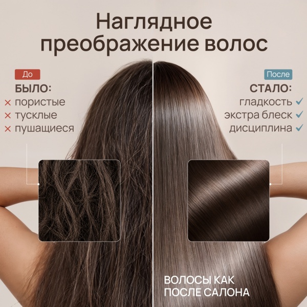 PRODIVA Маска-реконструктор для блеска и гладкости волос EXTRA SHINE BOTOX, 100 мл купить - 3