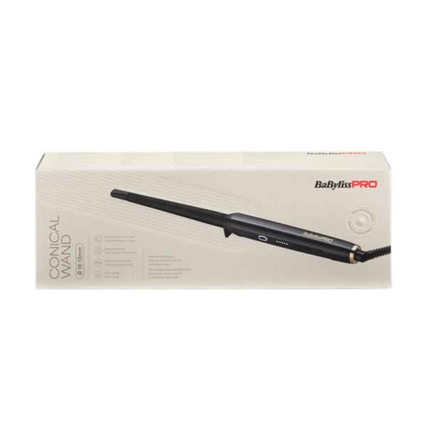 BaByliss Pro Плойка-конус для волос с покрытием Черный оксид, с терморегулятором, 13-19 мм купить - 3