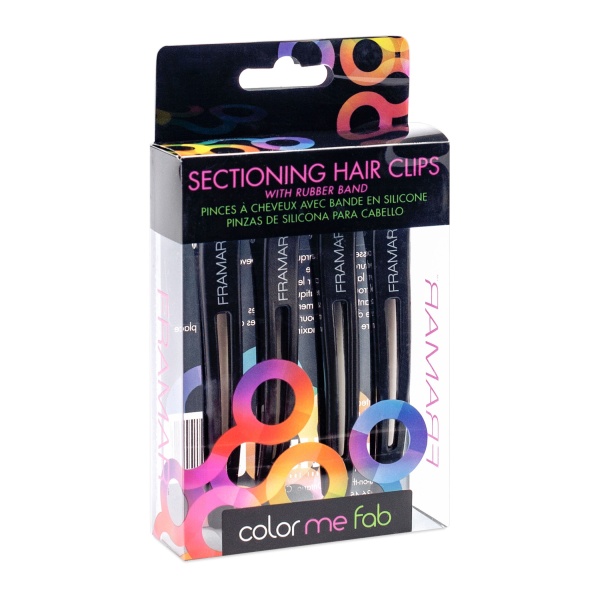 Framar Зажим с эластичной вставкой Elastic Sectioning, 4 шт, черный купить - 0