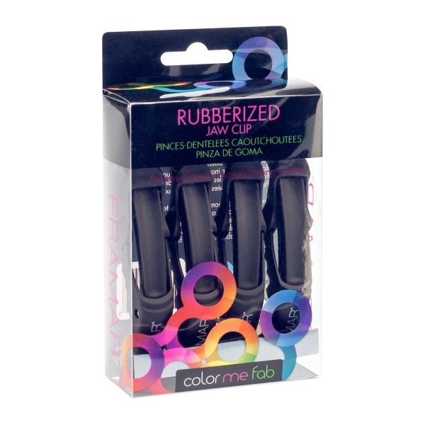 Framar Зажим с прорезиненным покрытием Rubberized Jaw Clip, 4 шт, черный купить - 0