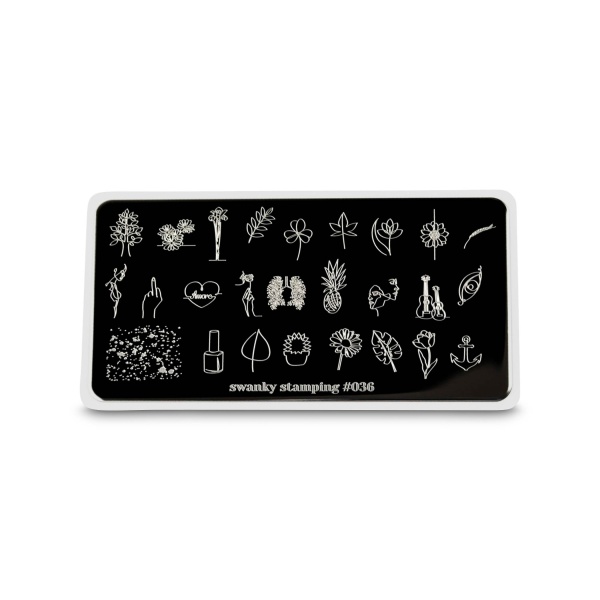 Swanky Stamping Пластина для стемпинга, №036 купить - 0
