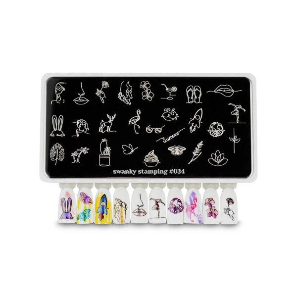 Swanky Stamping Пластина для стемпинга, №034 купить - 0